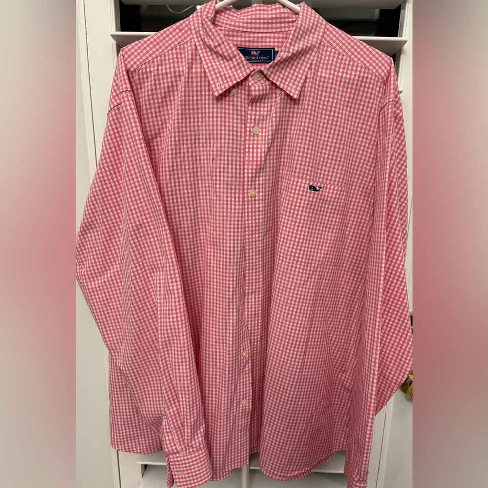 Vineyard Vines Red Gingham Button Down Shirt